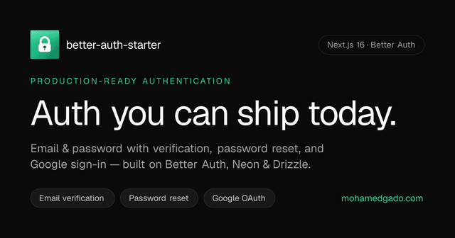 Better Auth Starter