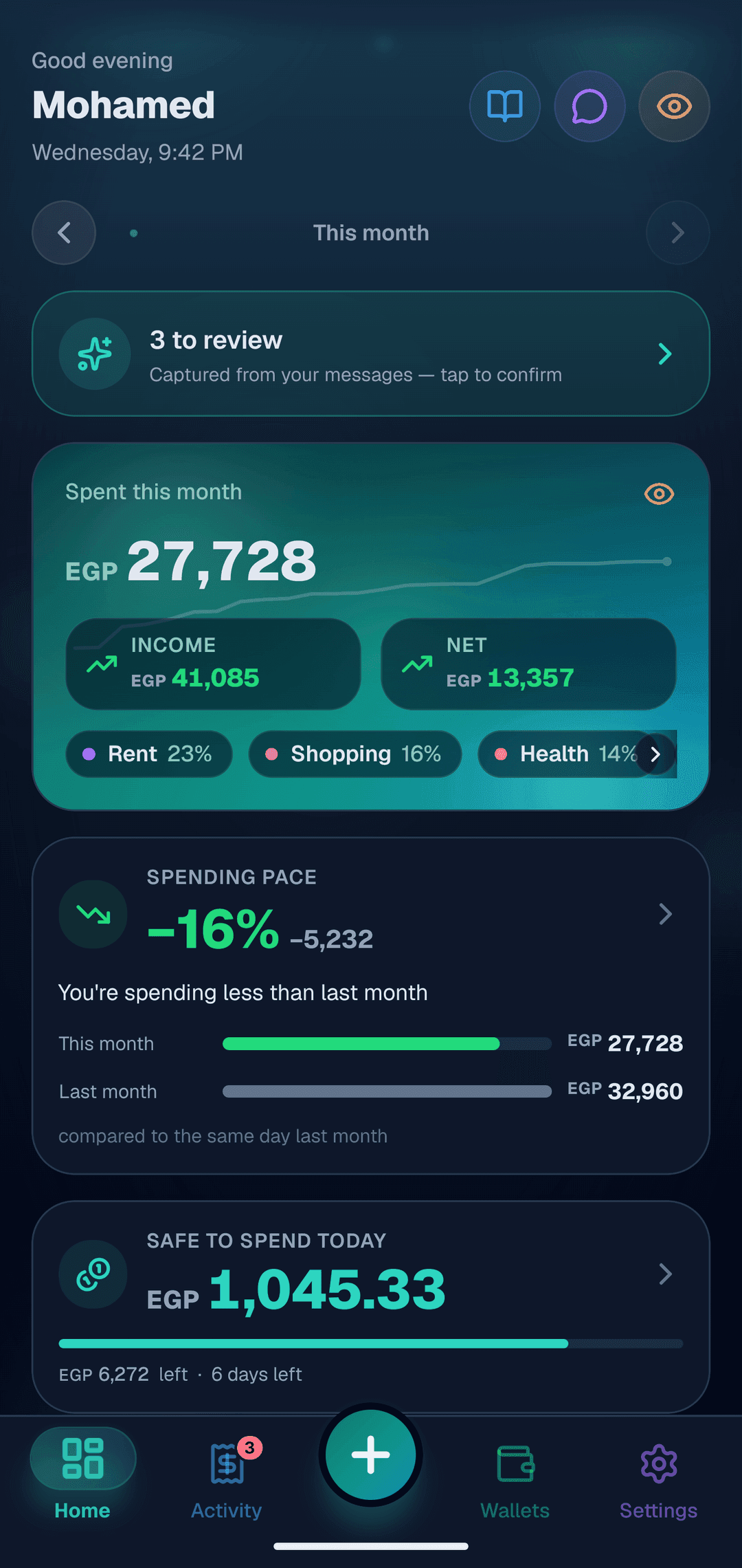 Spending pace, and what's safe to spend today